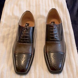 Masimo Men’s Brown Oxford Shoes. NWOT; Size 12D